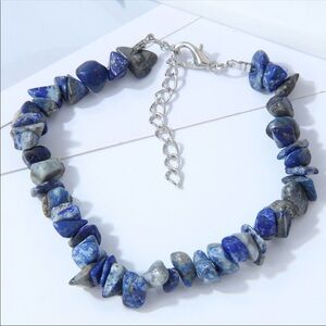 Precious Stone sky blues handmade beaded bracelet NWT